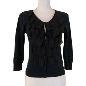 CHARLOTTE RUSSE Black cardigan ruffle